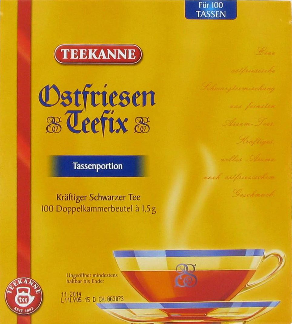 Ostfriesentee Teekanne 100 Teebeutel